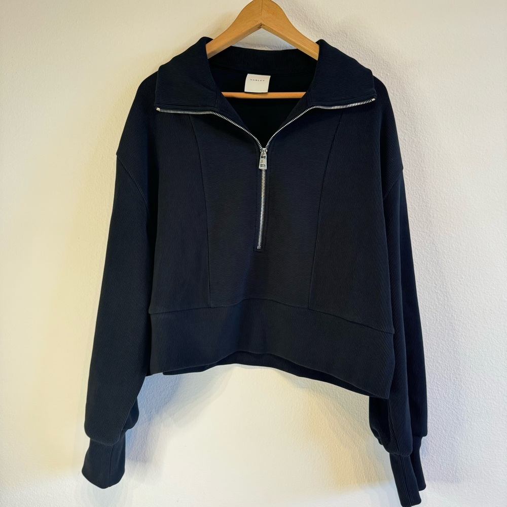 Varley Ramona Half Zip Sweater Black Athleisure Large - Picture 4 of 10